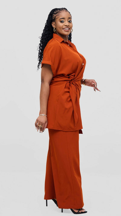 Elan CocoAfrike Panelope Two Piece Set - Rust - Shopzetu