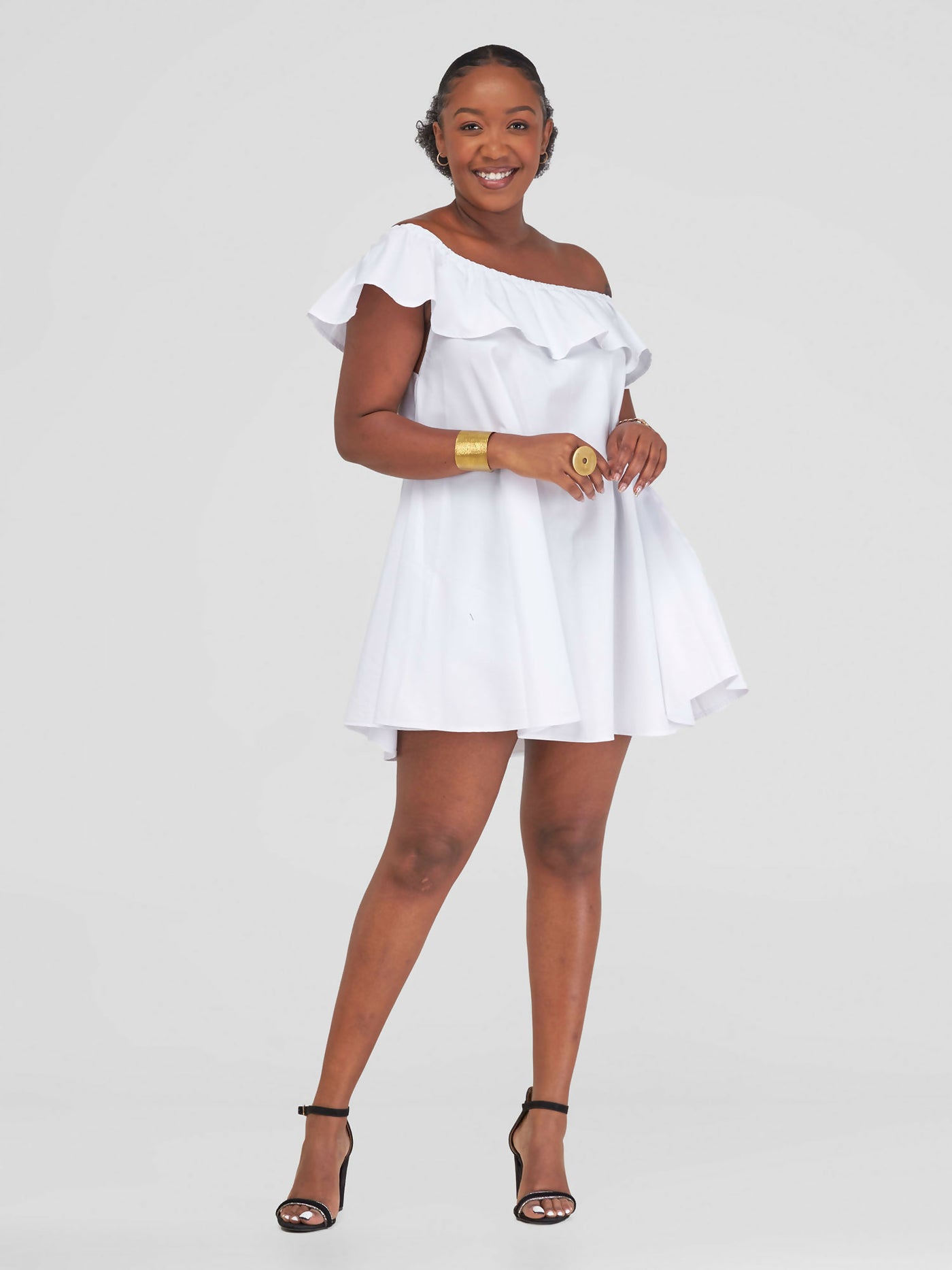 Izulu Talek Dress - White - Shopzetu