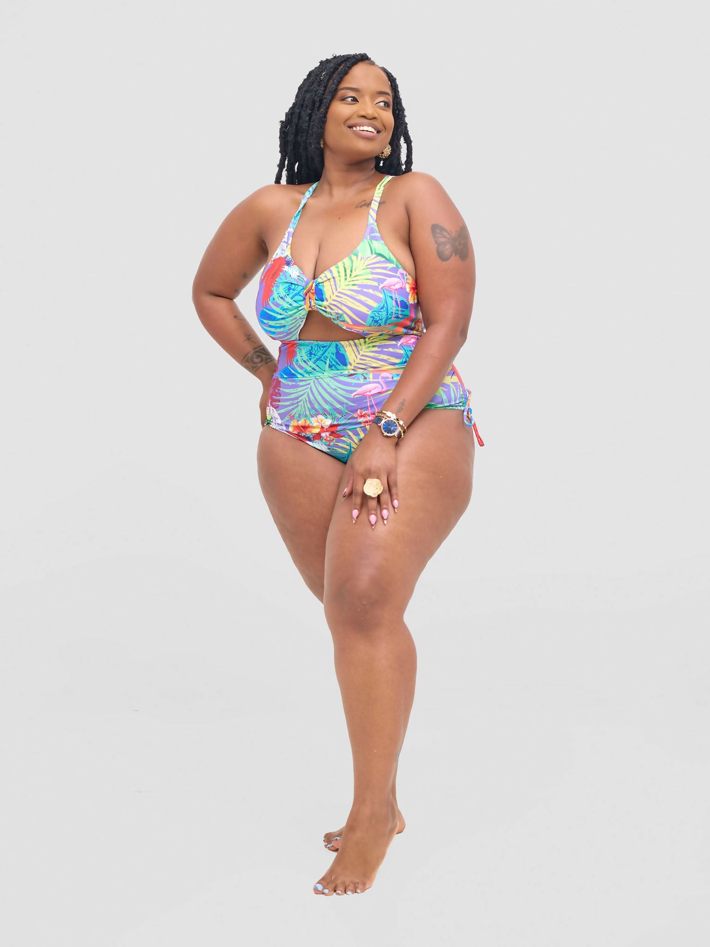 Shells Attic Monokini Swimwear Suit - Purple - Shopzetu