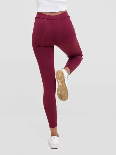 Stylish Sisters Ronde Heavy Comfy Tights Leggings - Maroon - Shopzetu