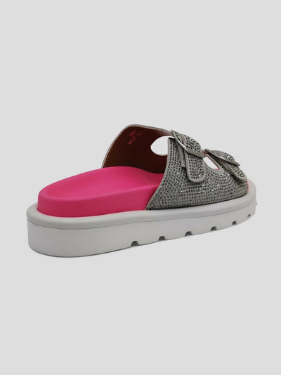 Julz Zane Diamanté Sandal - Pink - Shopzetu