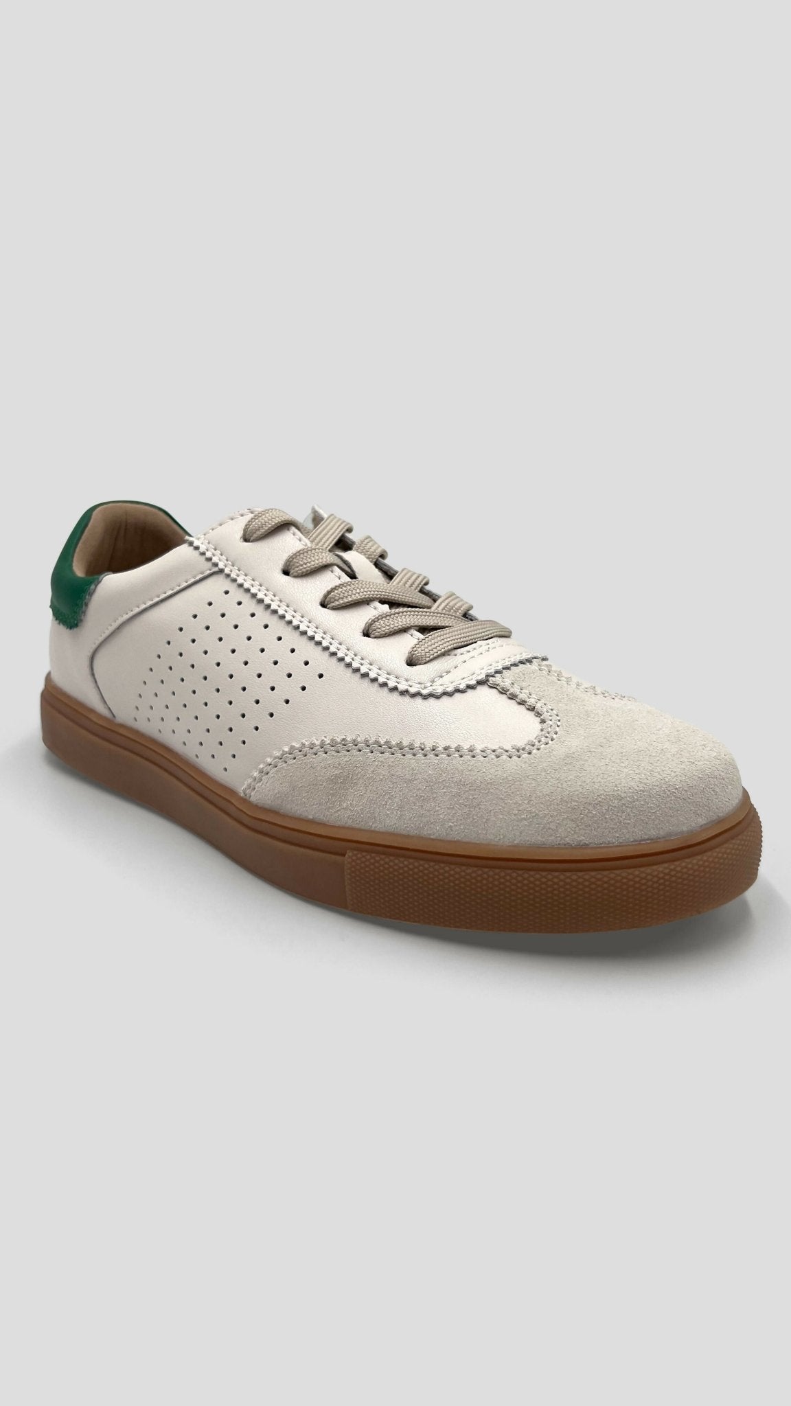 Julz Tamara Scalloped Sneaker - Beige / Green - Shopzetu