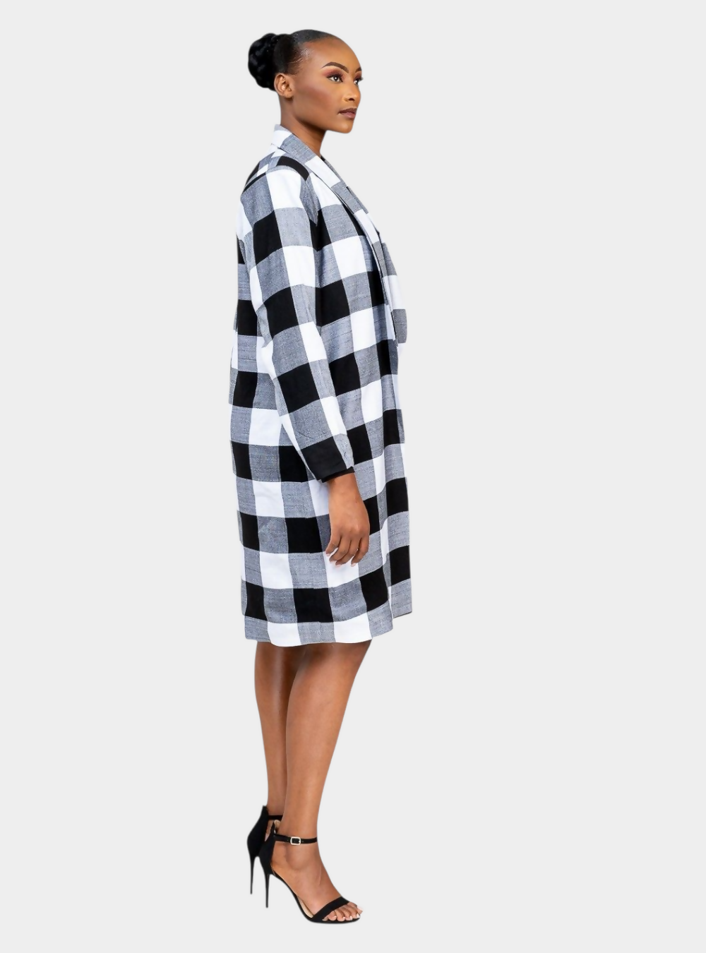 Rafiki Threads Trendy Gown Jacket - Black / White