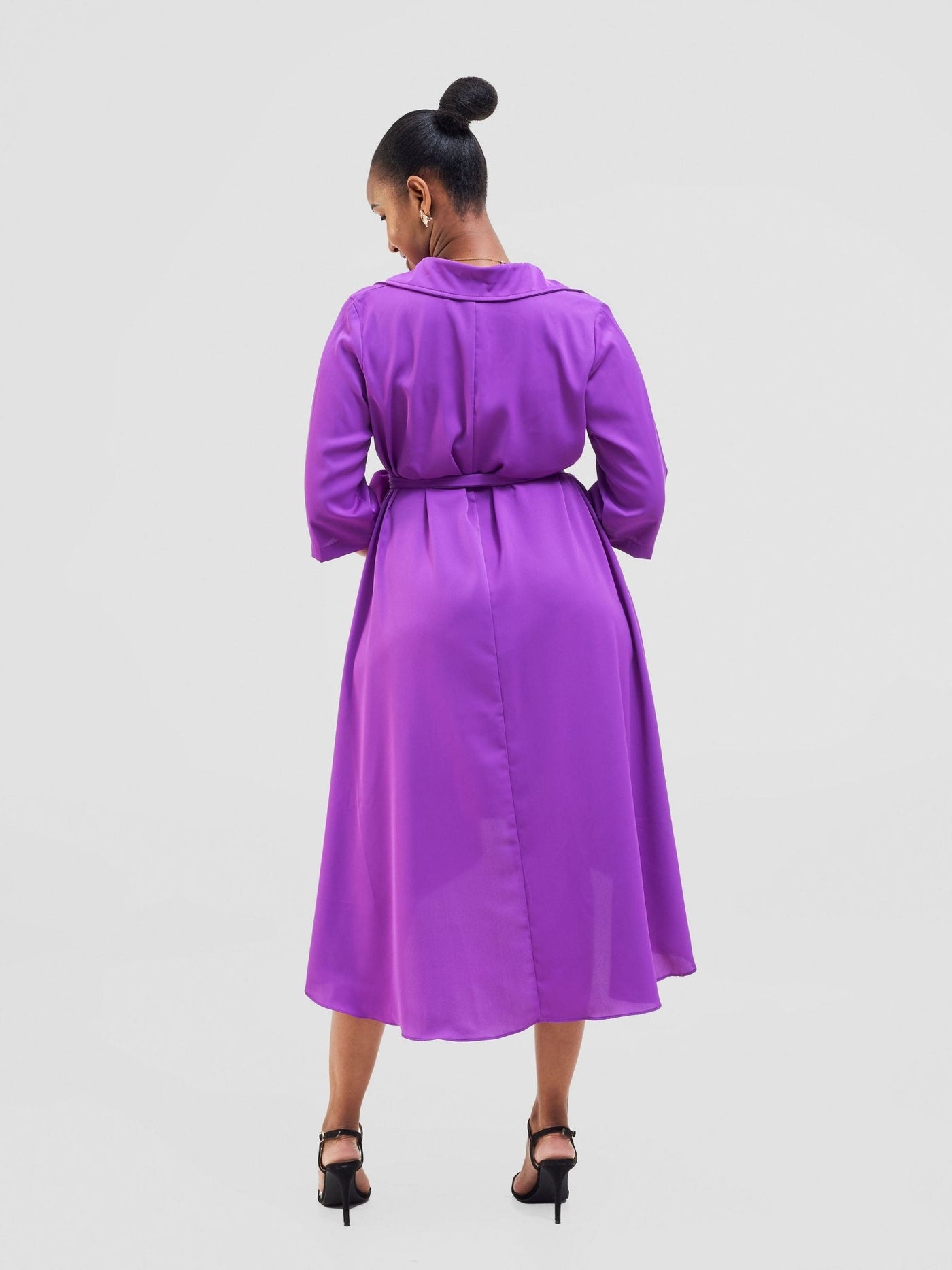 Vivo Yumi High Low Shirt Dress - Magenta - Shopzetu