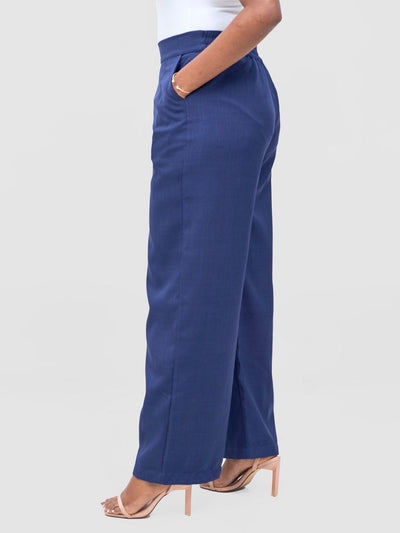 Vivo Niari straight leg Pants - Navy - Shopzetu