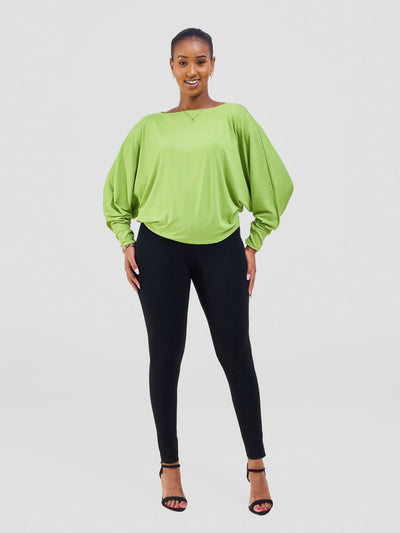 Vivo Bana Batwing Top - Lime - Shopzetu