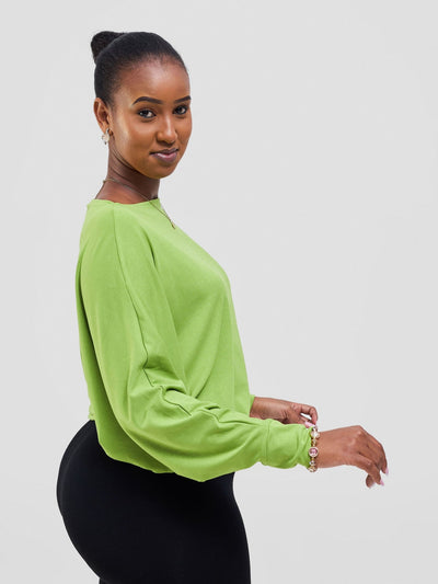 Vivo Bana Batwing Top - Lime - Shopzetu