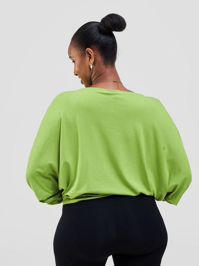 Vivo Bana Batwing Top - Lime - Shopzetu