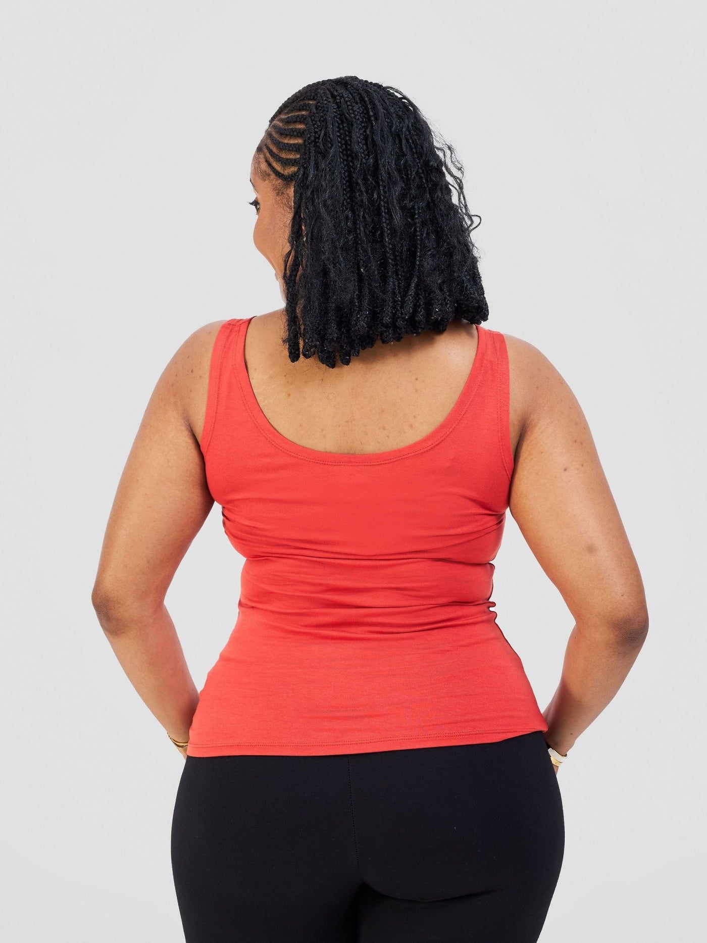 Vivo Basic Tank Top - Burnt Orange - Shopzetu