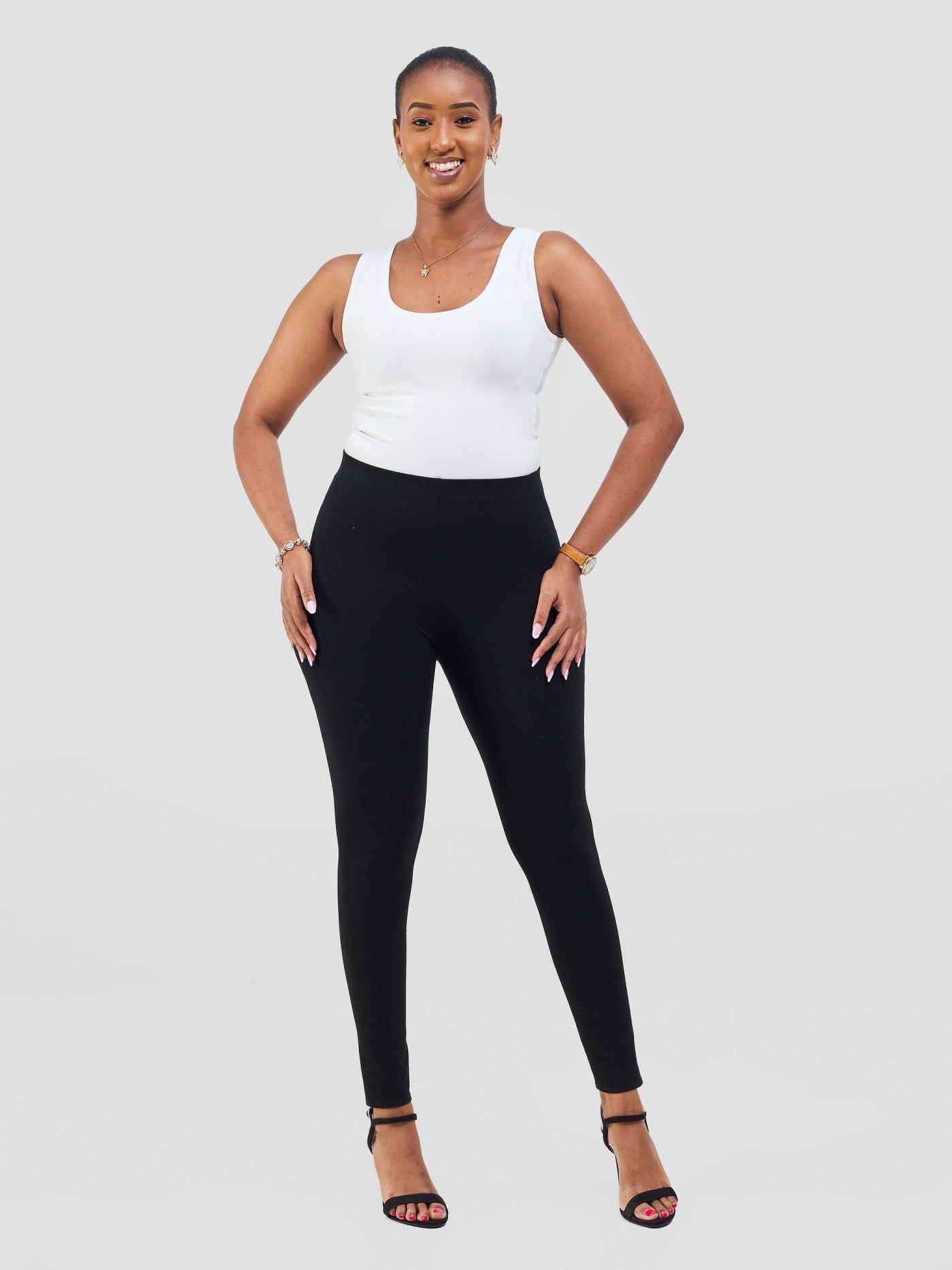Vivo Basic Sleeveless Bodysuit - White - Shopzetu