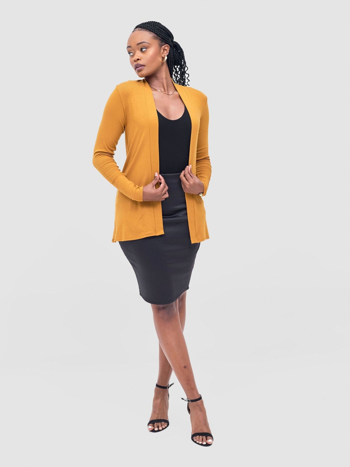 Vivo Basic Waterfall - Dark Mustard - Shopzetu
