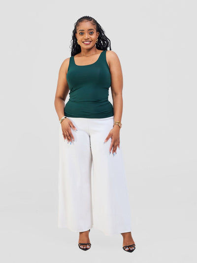 Vivo Basic Tank Top - Dark Green - Shopzetu