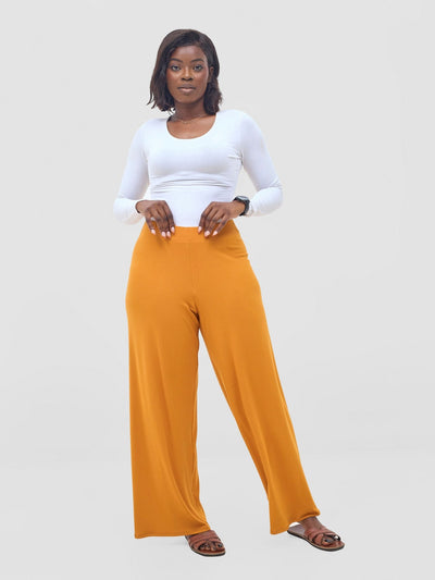 Vivo Safa Pallazo Pants - Mustard - Shopzetu