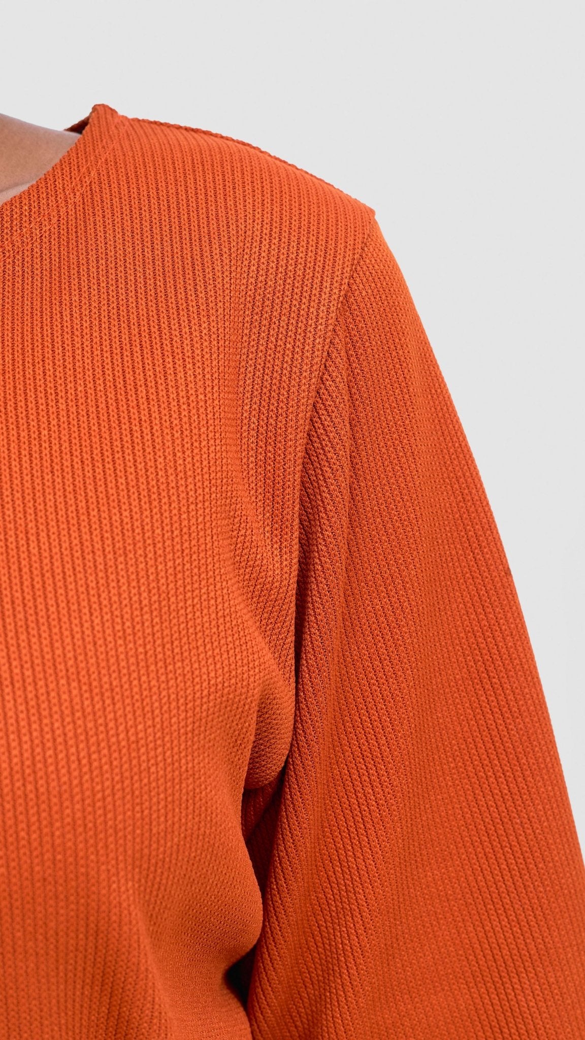 Vivo Rema 3/4 Sleeve Side Slit Tunic Top - Burnt Orange - Shopzetu