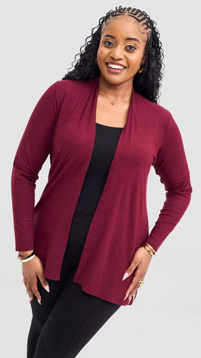 Vivo Basic Leila Short Waterfall - Maroon - Shopzetu