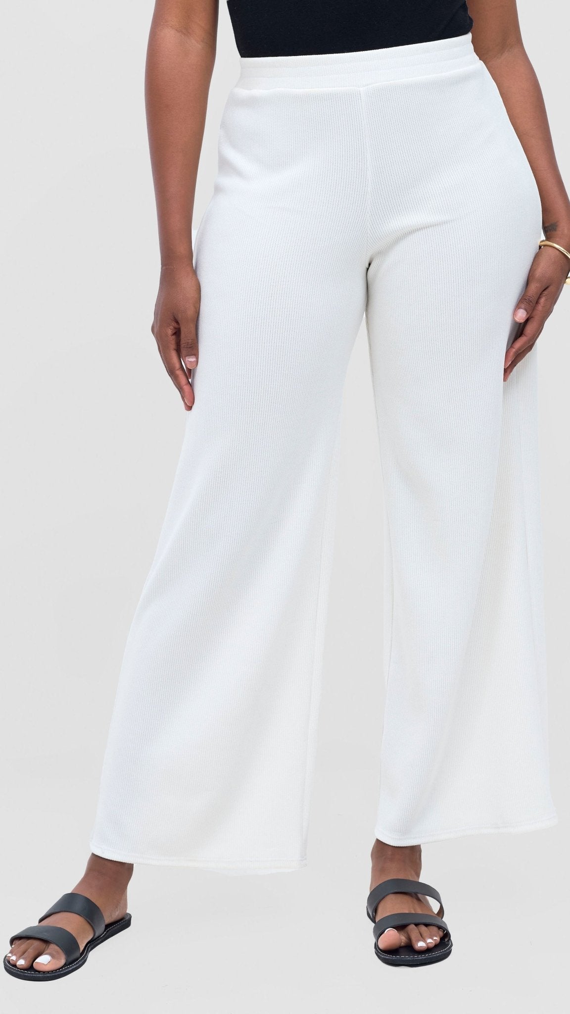 Vivo Rema Straight Leg Pants - Off White - Shopzetu
