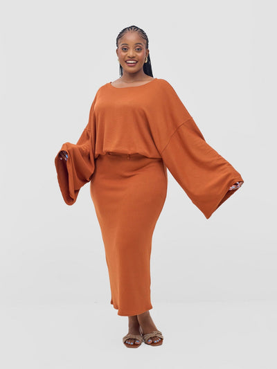 Vivo Safa Skirt - Burnt Orange - Shopzetu
