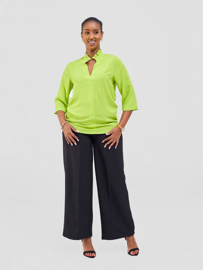 Vivo Saida 3/4 Sleeve Top - Lime - Shopzetu