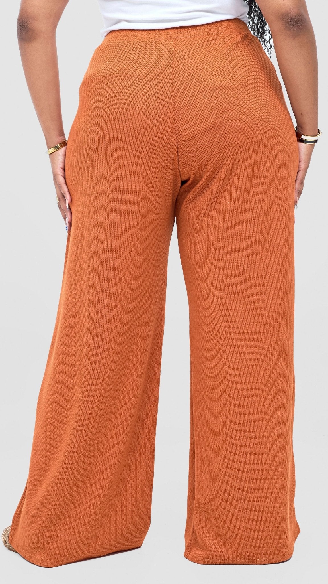 Vivo Rema Straight Leg Pants - Rust - Shopzetu