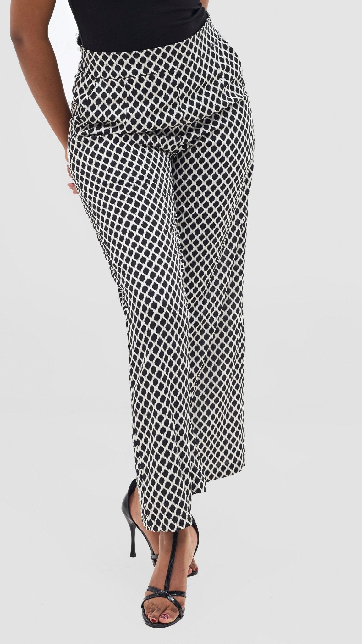 Vivo Samira Pants - Cream / Black Print - Shopzetu