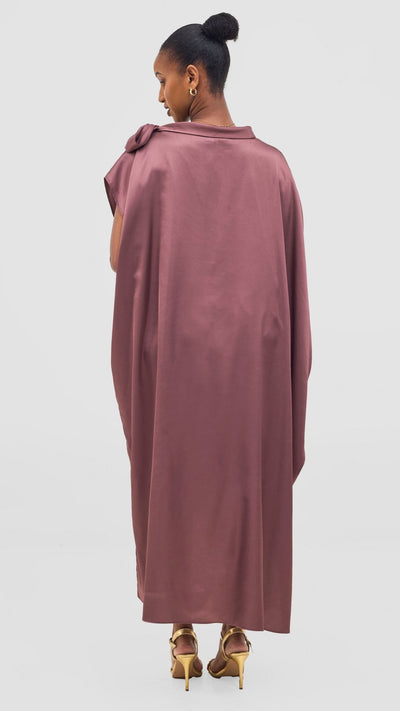 Vivo Takali Asymmetrical Midi Length Kaftan - Light Tan - Shopzetu