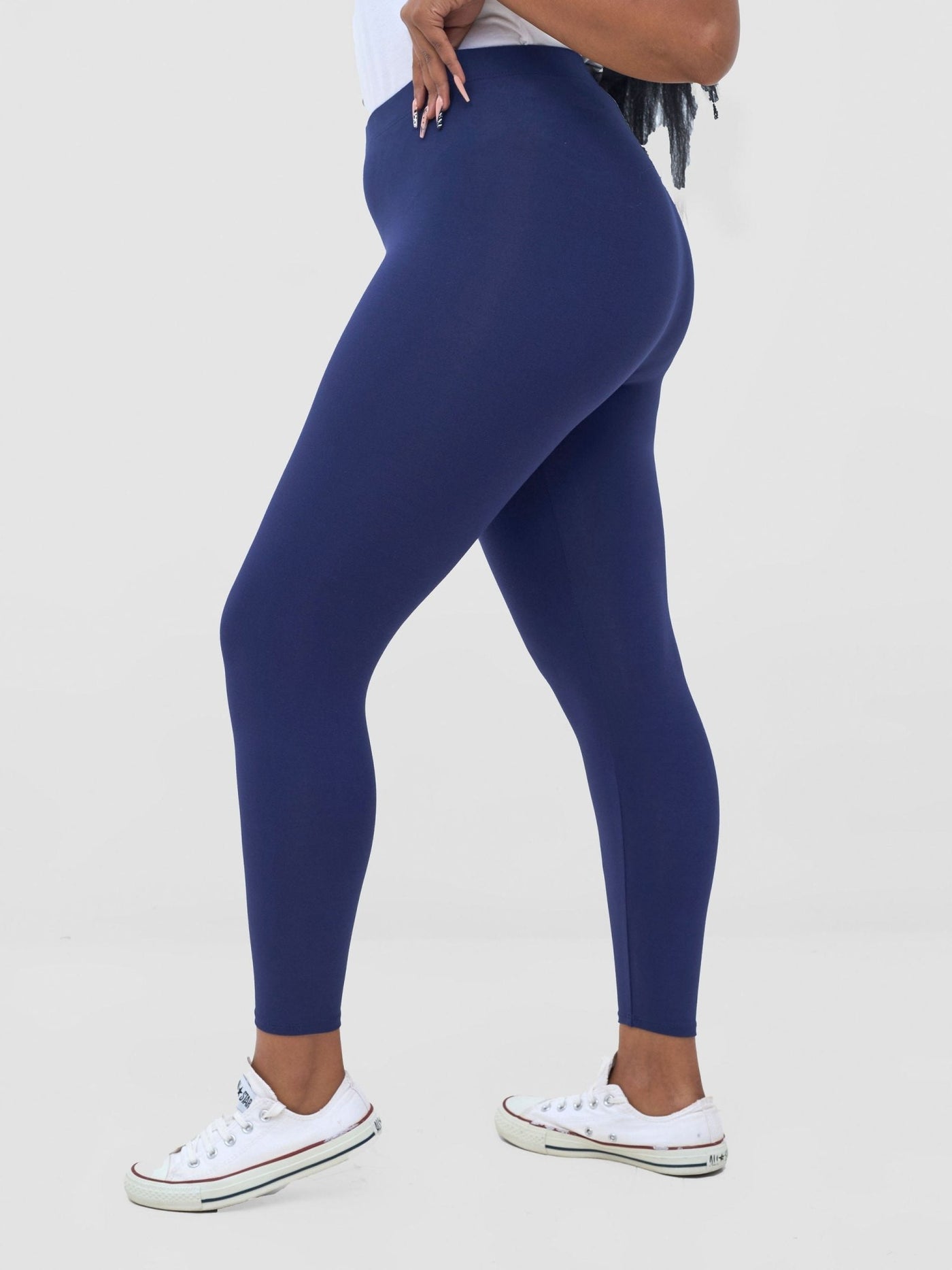 Vivo Basic Capri Leggings - Navy Blue - Shopzetu