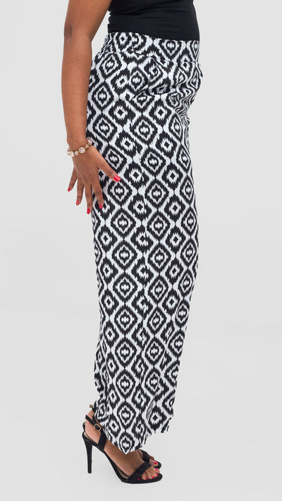 Vivo Samira Pants - White / Black Print