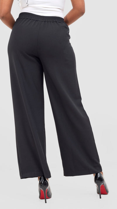Vivo Tahisa Straight Leg Pants - Black - Shopzetu