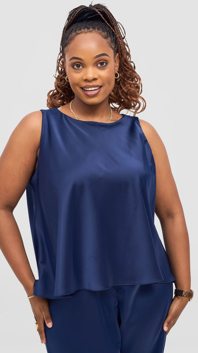 Vivo Takali Jumpsuit - Navy Blue - Shopzetu