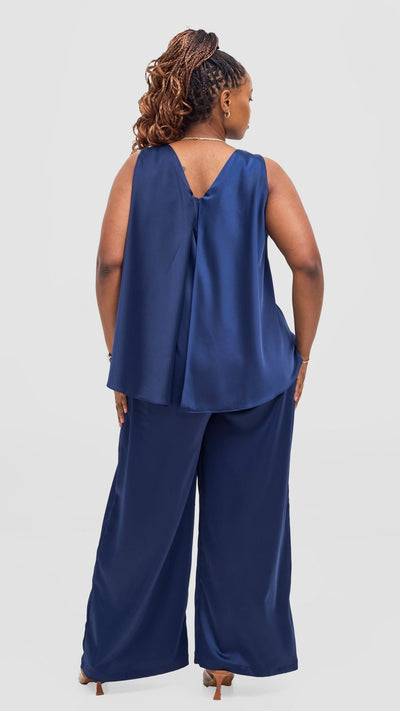 Vivo Takali Jumpsuit - Navy Blue - Shopzetu