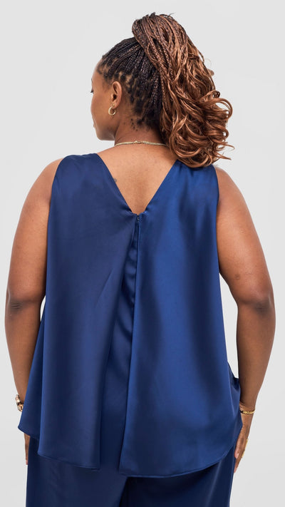 Vivo Takali Jumpsuit - Navy Blue - Shopzetu