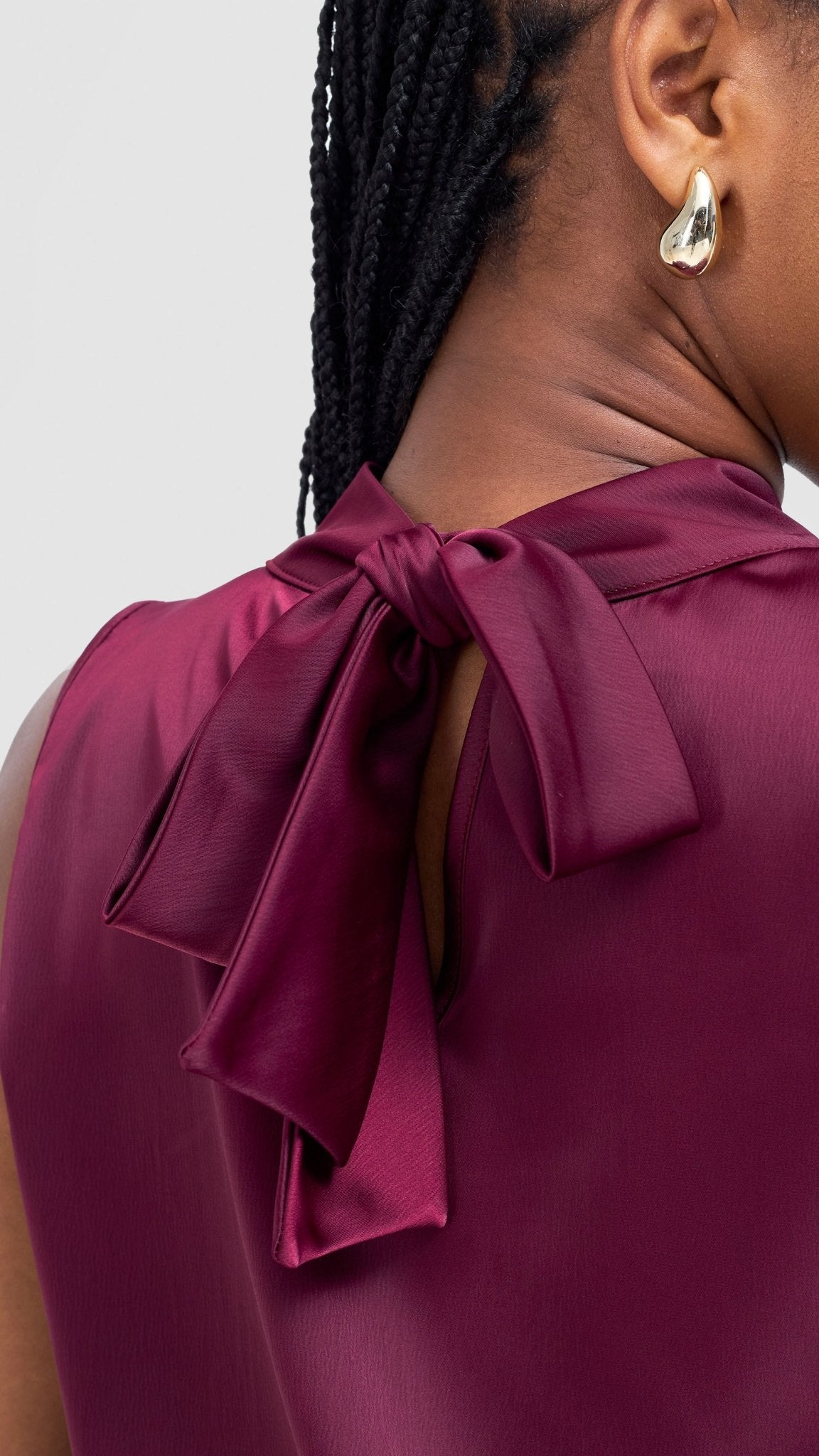 Vivo Takali Frilled Midi Dress - Maroon - Shopzetu