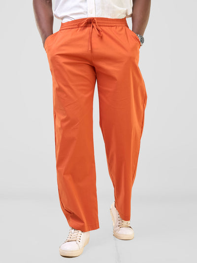 Safari by Vivo Njano Men's Easy Fit Pants - Rust
