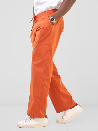 Safari by Vivo Njano Men's Easy Fit Pants - Rust