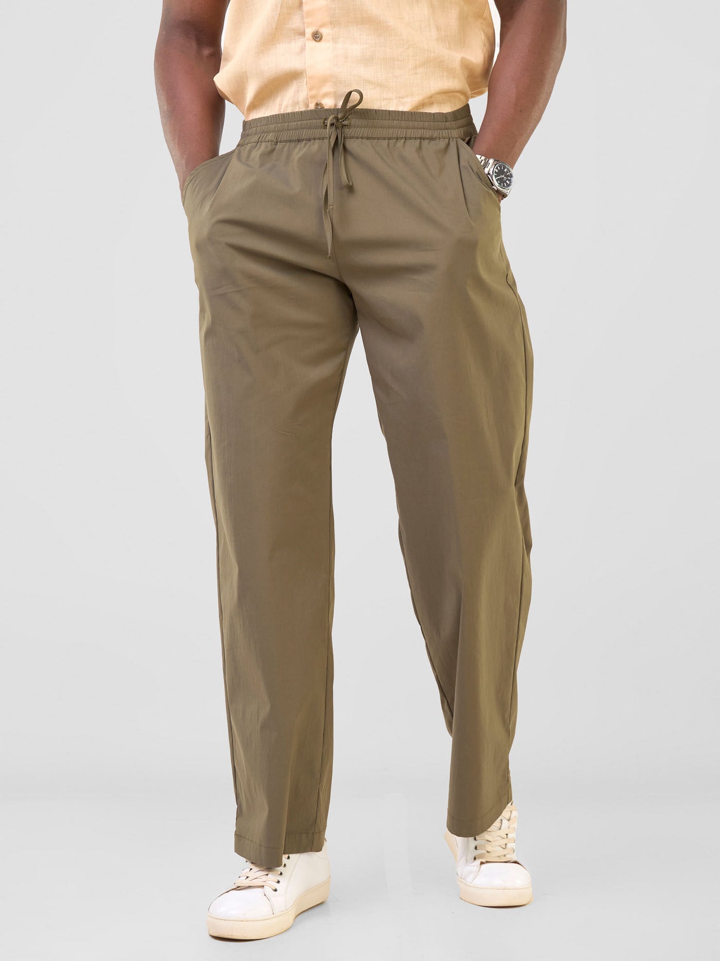 Safari by Vivo Njano Men's Easy Fit Pants - Hunters Green