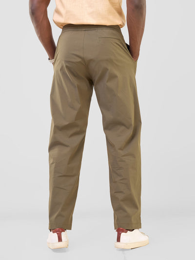 Safari by Vivo Njano Men's Easy Fit Pants - Hunters Green