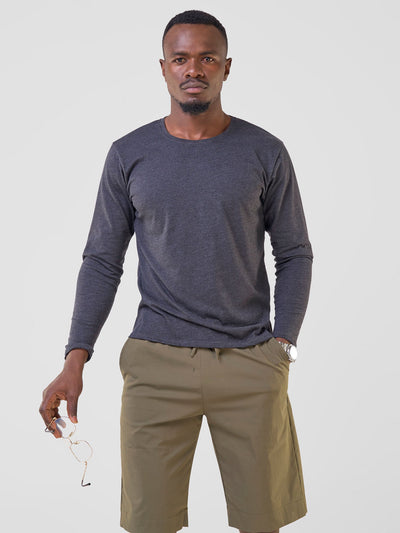 Safari by Vivo Bush Men's Long Sleeve T-shirt - Grey