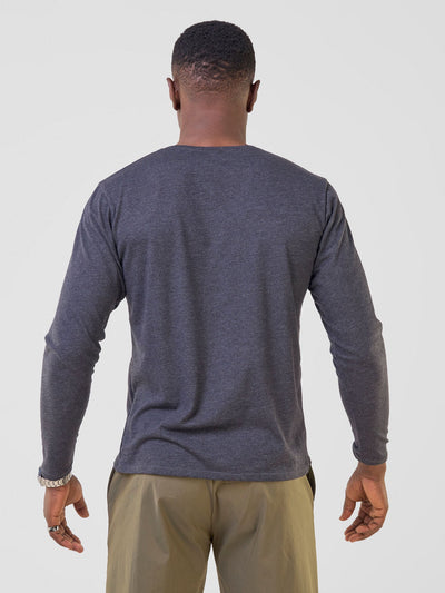 Safari by Vivo Bush Men's Long Sleeve T-shirt - Grey