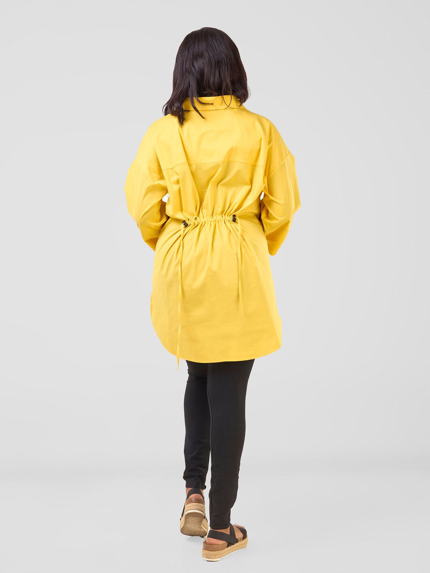 Safari by Vivo Njano Front Drawstring Tunic Top - Mustard