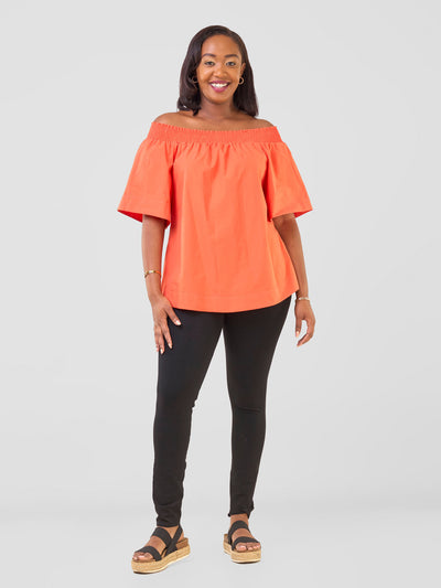 Safari by Vivo Zene Off Shoulder Top - Dark Orange