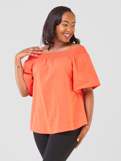 Safari by Vivo Zene Off Shoulder Top - Dark Orange