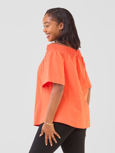 Safari by Vivo Zene Off Shoulder Top - Dark Orange