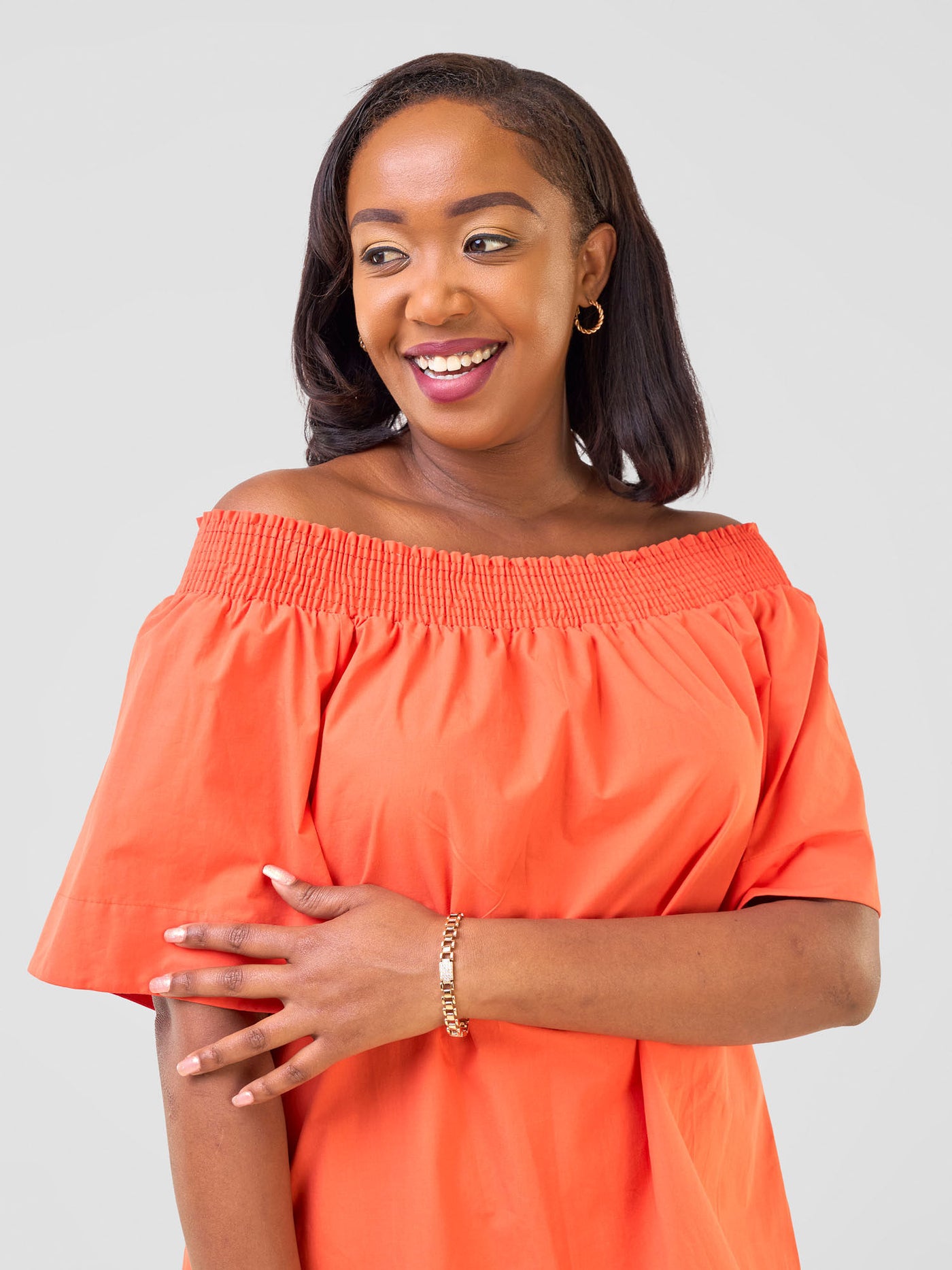 Safari by Vivo Zene Off Shoulder Top - Dark Orange