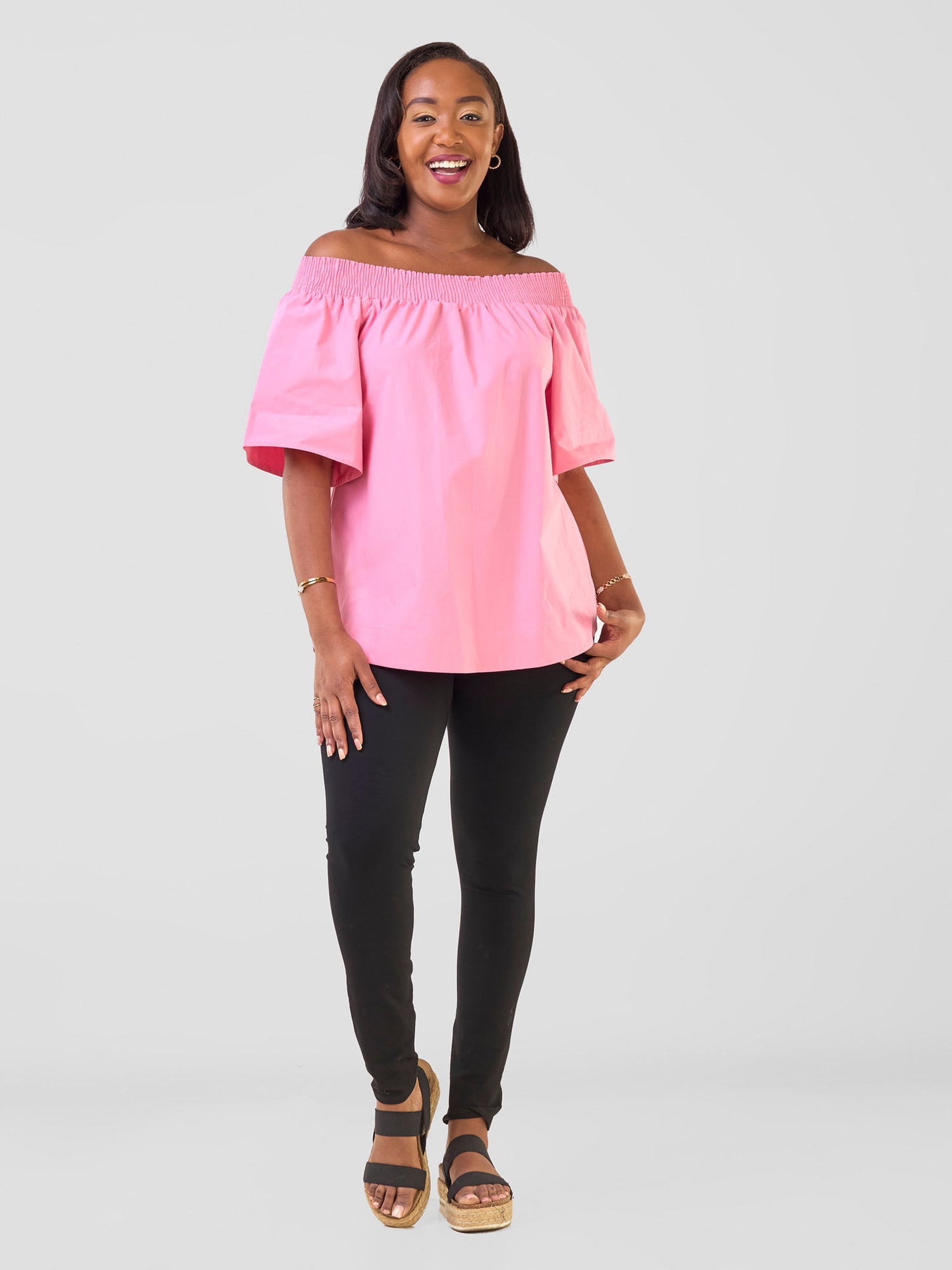 Safari by Vivo Zene Off Shoulder Top - Pink