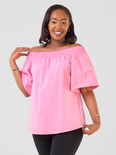 Safari by Vivo Zene Off Shoulder Top - Pink