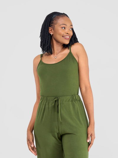 Safari Spaghetti Tank Top - Hunters - Shopzetu