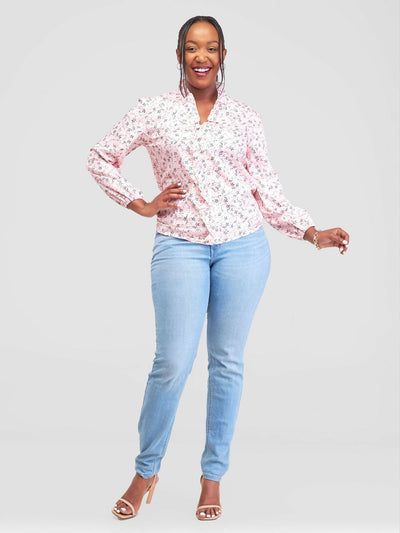The Fashion Frenzy Floral Top - Pink - Shopzetu