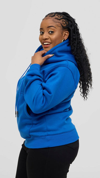 Timyt Urban Wear Aura Double Layerd Hoodie - Royal Blue - Shopzetu