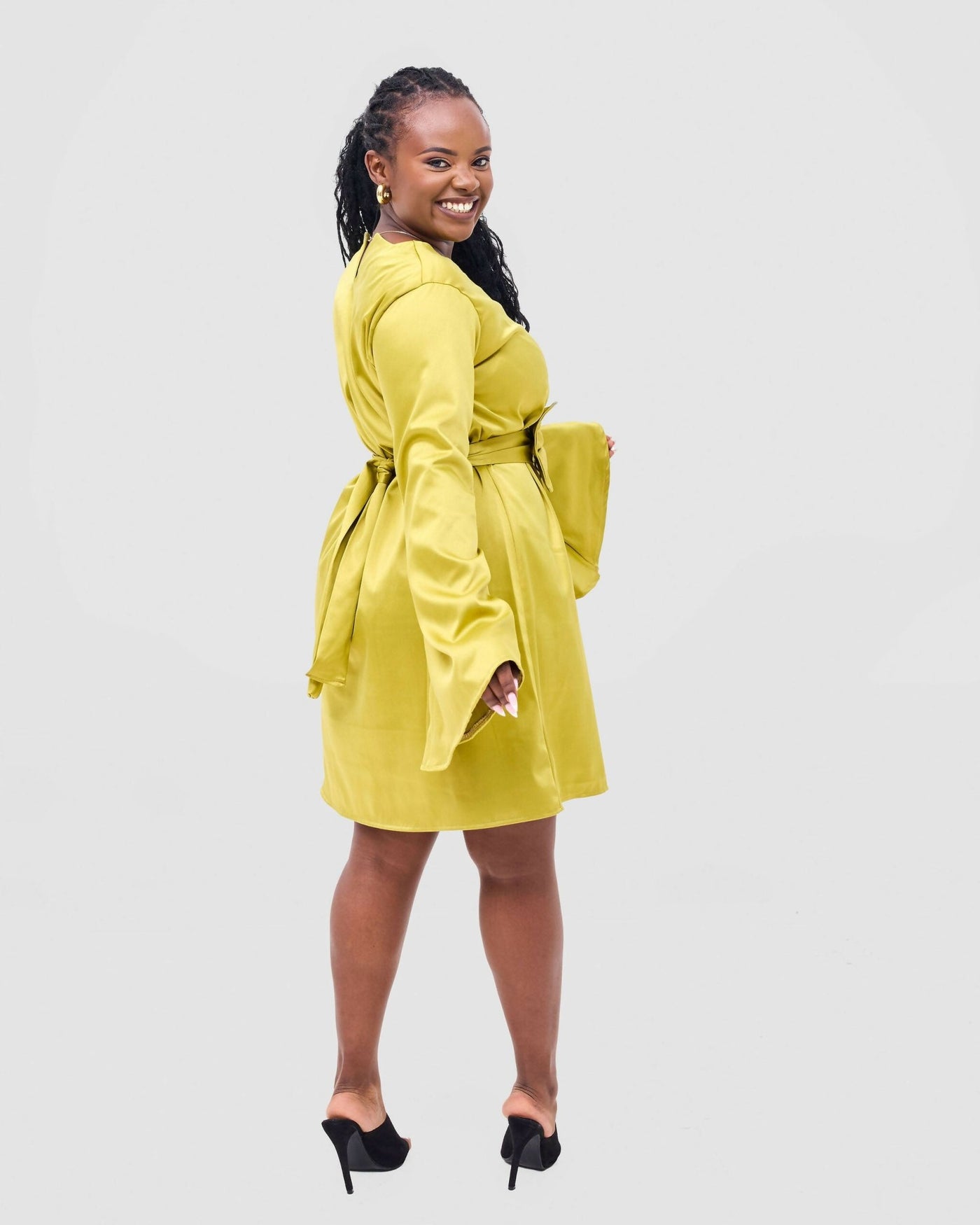 Silk House Collection Imani Dress - Green - Shopzetu
