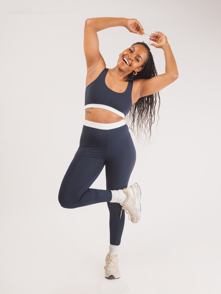 Vivo X This Is Essential Leggings - Navy Blue / White